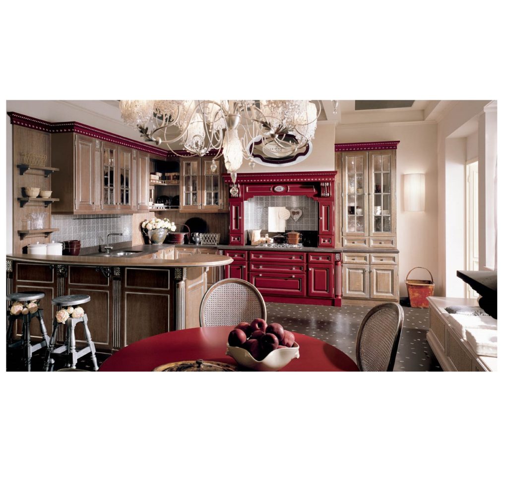 kitchen red rose